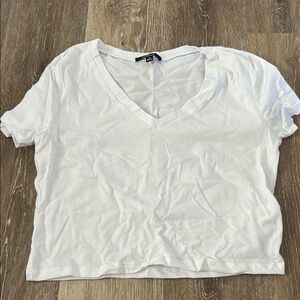 Ambiance White Crop T-Shirt Short Sleeve
